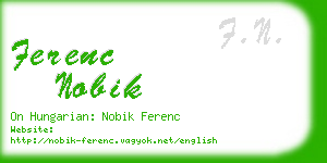 ferenc nobik business card